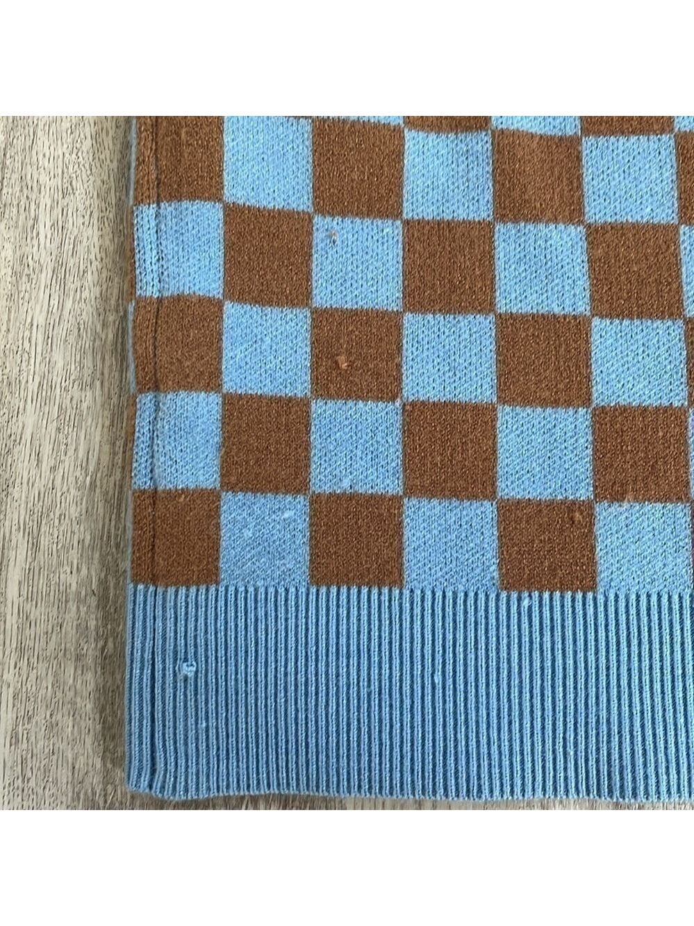 NWT checkered retro 90s vibe knit dress - Picture 5 of 7